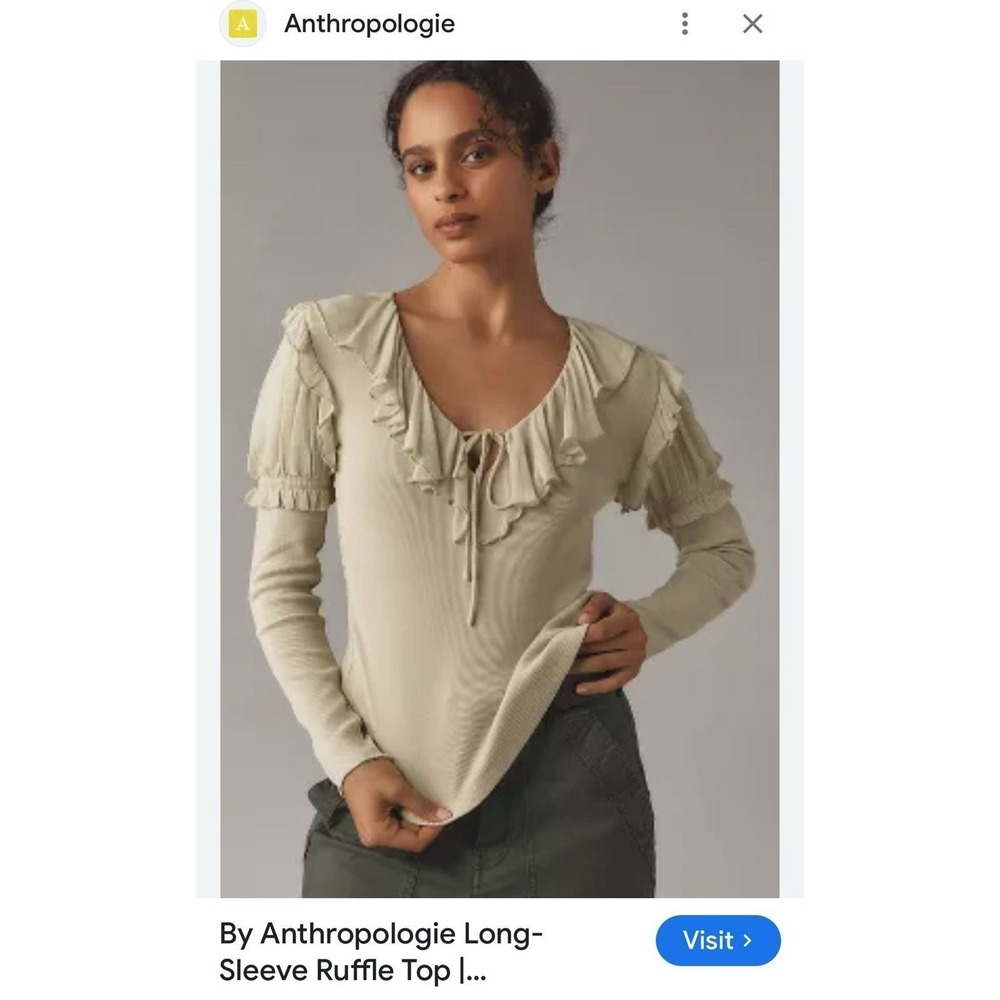 Anthropologie size XL moss long sleeve